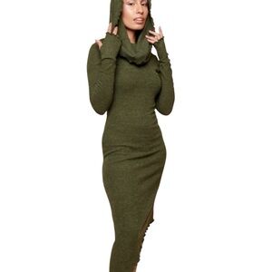 EARTHBOUND Olive Green Dress L